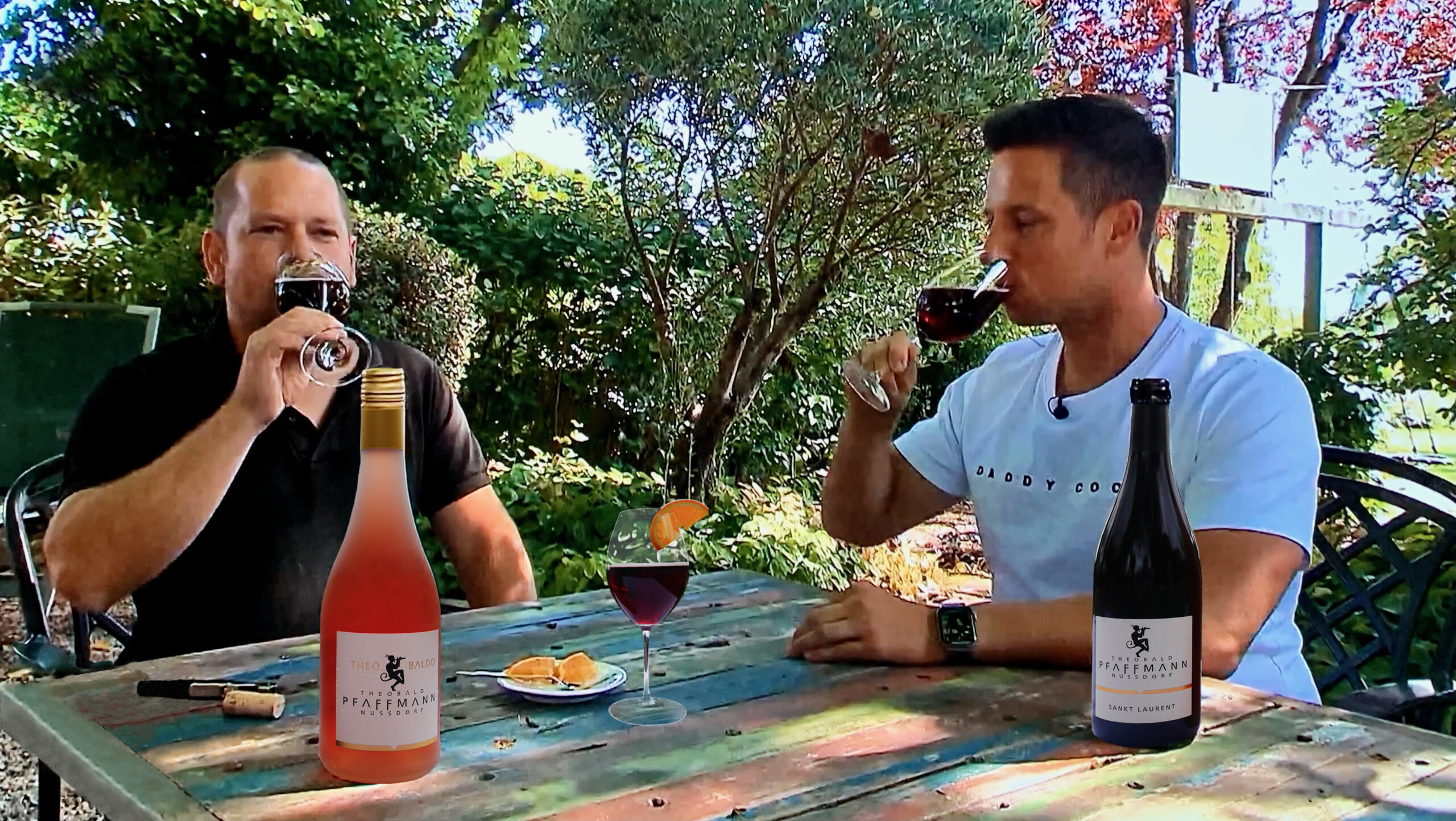 Stefan Feig + Thomas mit Glas Retusche