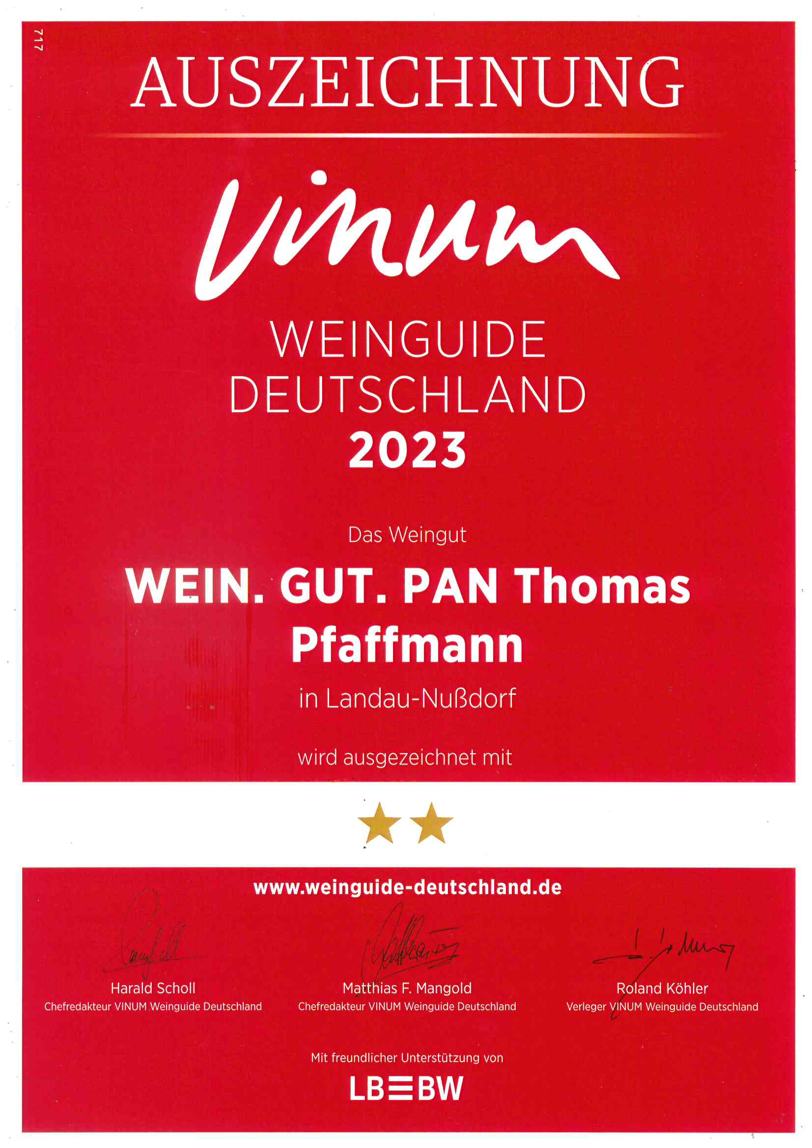 | Weingut Pfaffmann in Landau