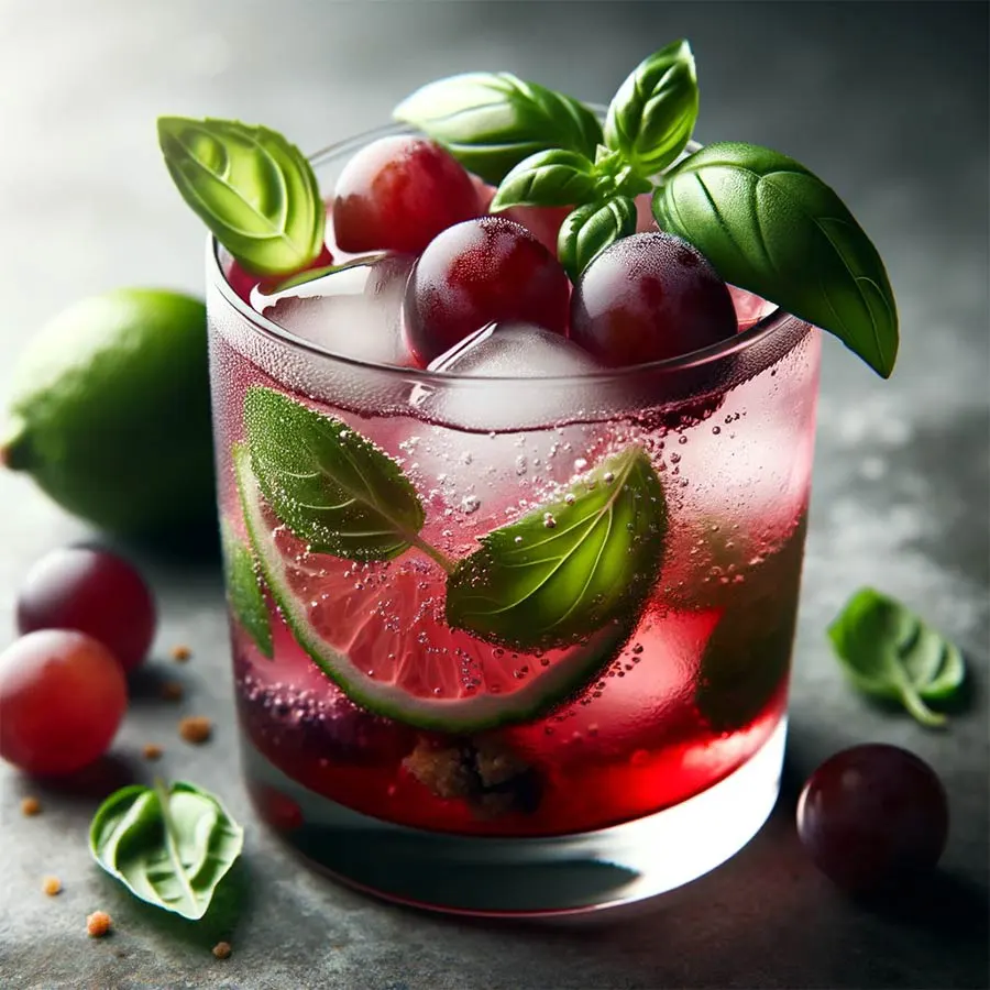 Trauben-Basilikum-Mojito PANs alkoholfreier Cocktail